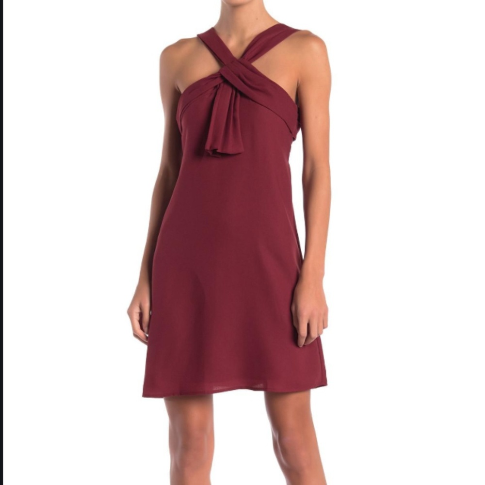 CeCe V-Neck Pleat Front Shift Dress - 2 *NEW*